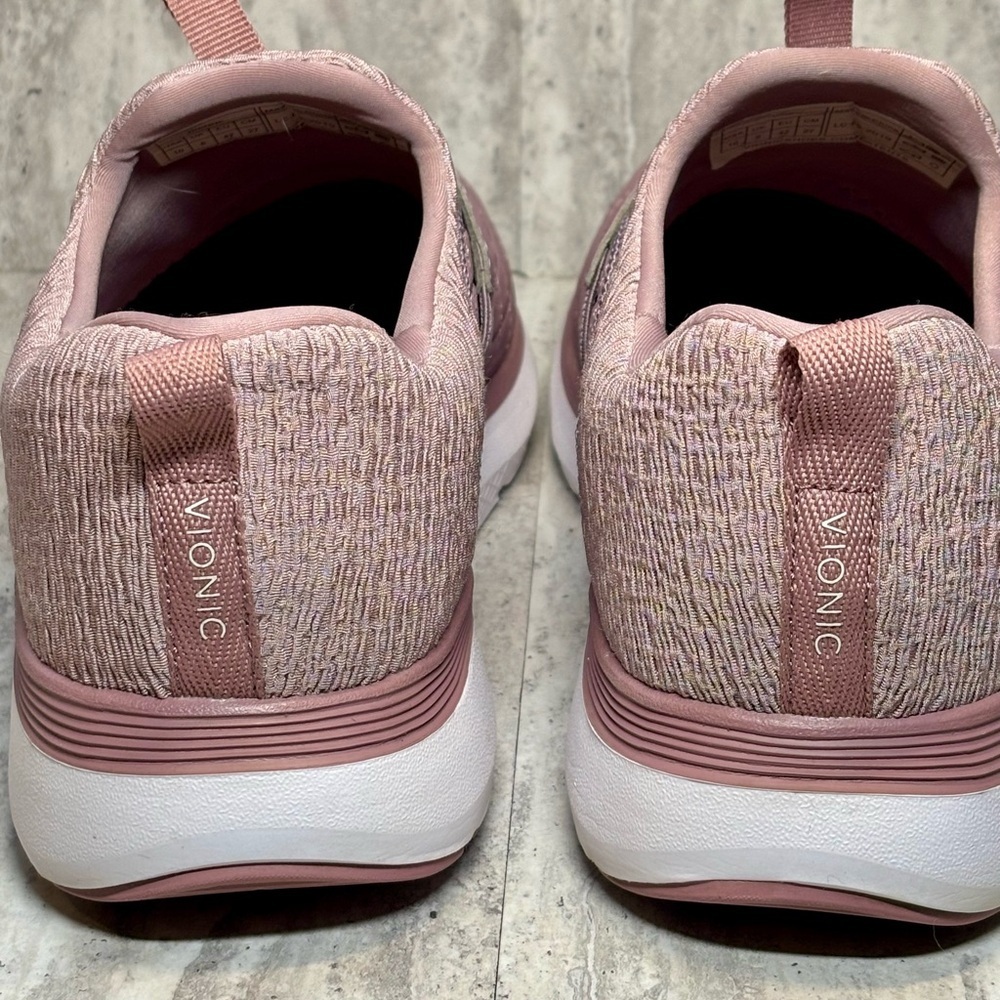 Vionic Dianne Lavender Pink Jeweled Slip On Sneakers Arch Support Sz 10 - Picture 7 of 10